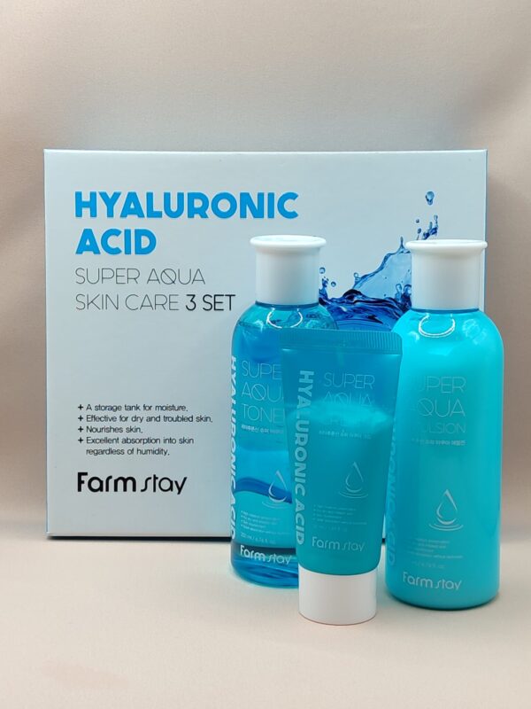 Набор средств для увлажнения кожи Farm Stay Hyaluronic Acid Super Aqua Skin Care