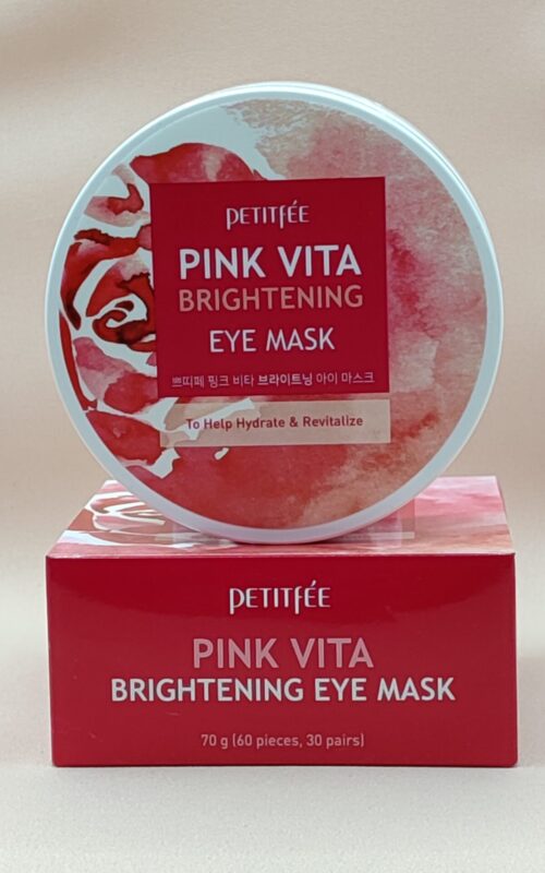 Осветляющие тканевые патчи под глаза petitfee pink vita brightening eye mask (60шт)