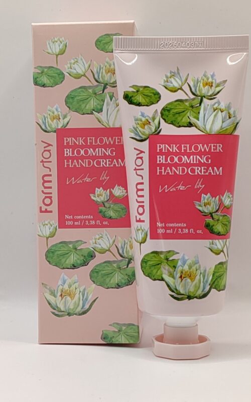Крем для рук Farmstay Pink Flower Blooming Hand Cream Water Lily, 100мл