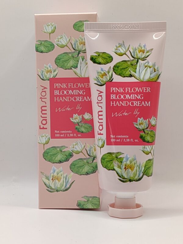 Крем для рук Farmstay Pink Flower Blooming Hand Cream Water Lily, 100мл
