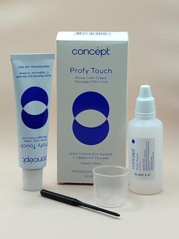 Крем-краска для бровей Concept с эффектом татуажа Profy Touch, черный, 50 мл