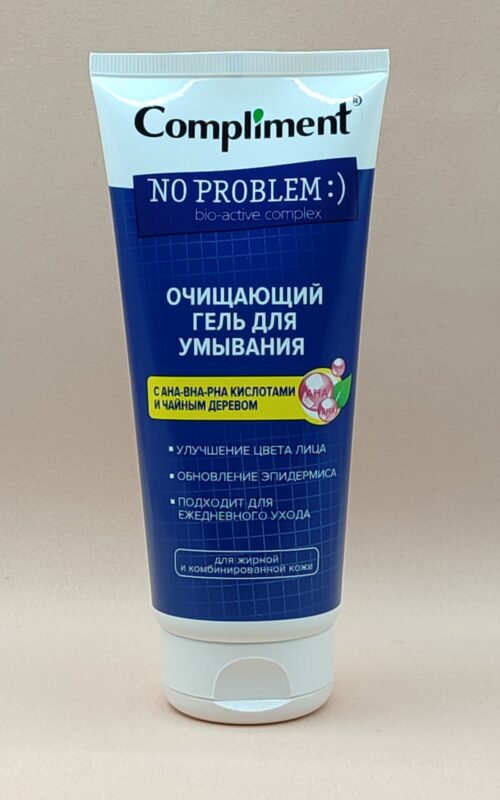 Гель для умывания compliment no problem с aha-bha-pha кислотами и чайным деревом (200мл)
