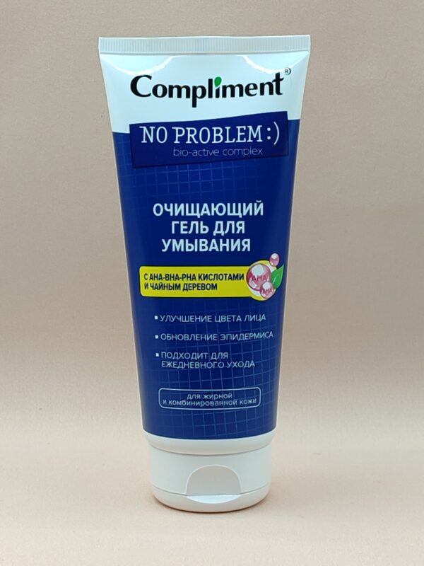 Гель для умывания compliment no problem с aha-bha-pha кислотами и чайным деревом (200мл)