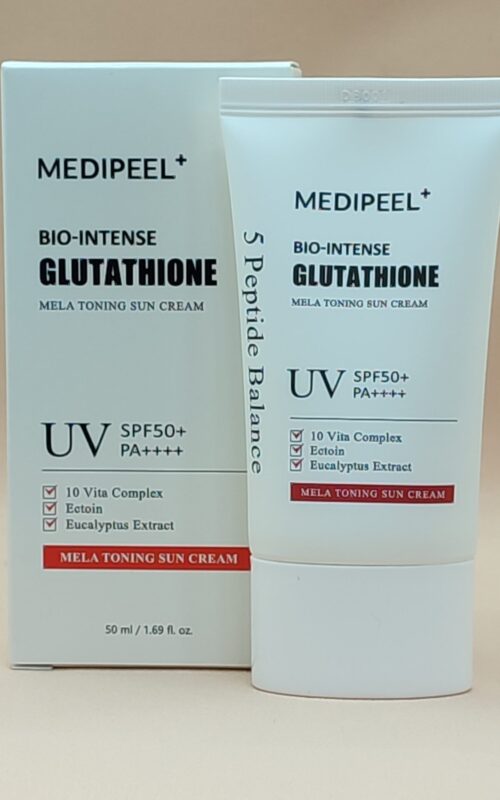 Осветляющий солнцезащитный крем medi-peel glutathione mela toning sun cream uv spf50+ pa+++ (50мл)