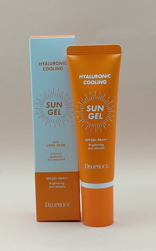Солнцезащитный гель для лица deoproce hyaluronic cooling sun gel spf50+/pa+++ (50мл)