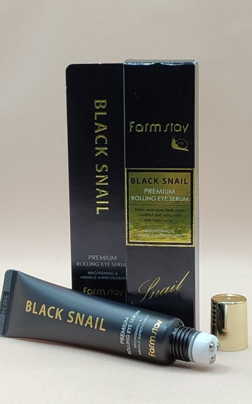 Сыворотка-роллер для кожи вокруг глаз farmstay black snail premium (25мл)