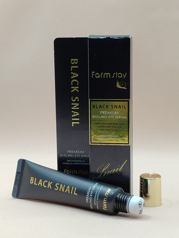 Сыворотка-роллер для кожи вокруг глаз farmstay black snail premium (25мл)