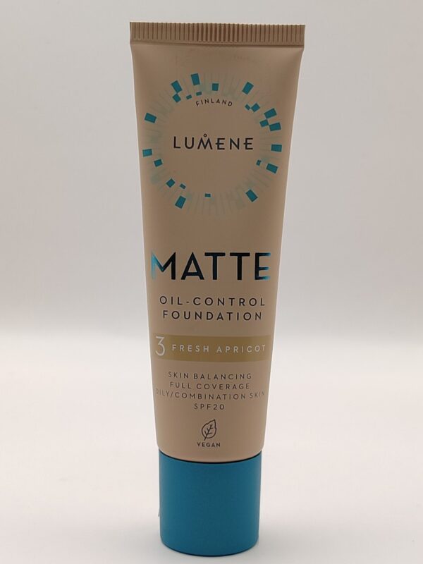 Матирующая тональная основа lumene matte control oil-free foundation spf20 № 3 fresh apricot