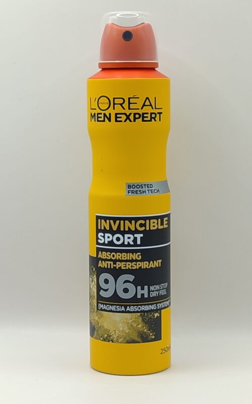 Мужской дезодорант антиперспирант l’oreal men expert invincible sport 96h anti-perspirant deodorant 250m
