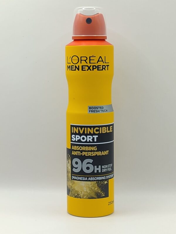 Мужской дезодорант антиперспирант l'oreal men expert invincible sport 96h anti-perspirant deodorant 250m