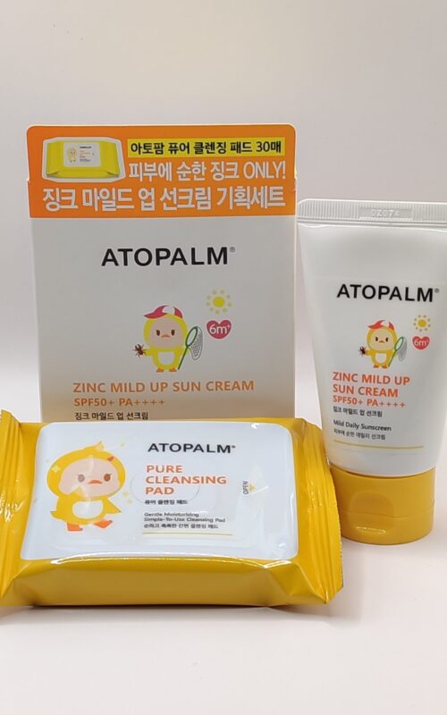 Детский солнцезащитный крем atopalm zinc mild up sun cream spf50+ pa++++