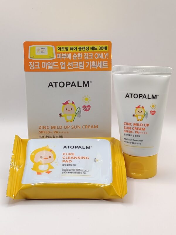 Детский солнцезащитный крем atopalm zinc mild up sun cream spf50+ pa++++
