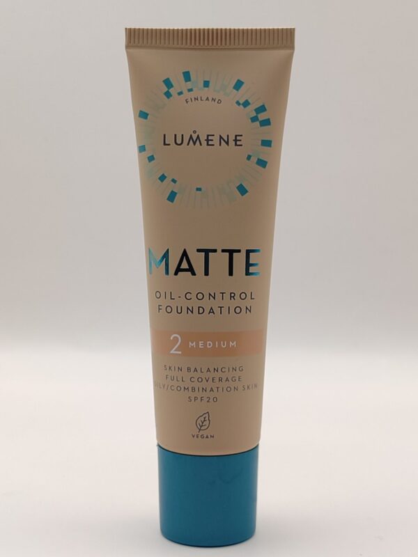 Матирующая тональная основа lumene matte control oil-free foundation spf20 № 2 medium