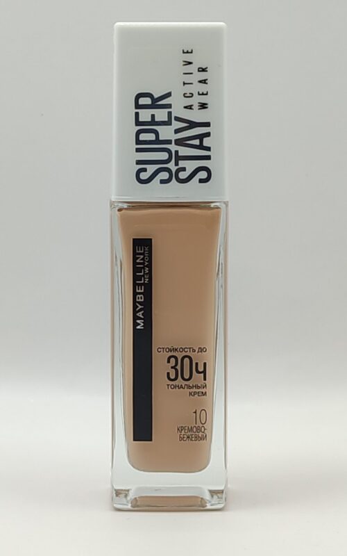 Тональный крем maybelline super stay active wear 30h 10 темно-бежевый