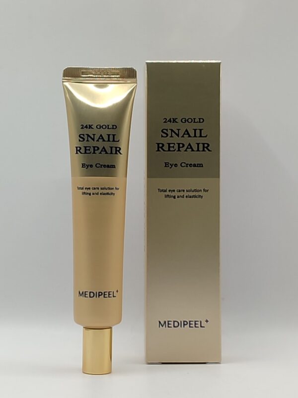 Крем для кожи вокруг глаз с золотом и муцином улитки medi-peel 24k gold snail repair eye cream. 40мл