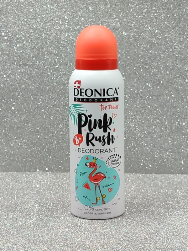 Дезодорант спрей deonica for teens pink rush 8+ 125 мл