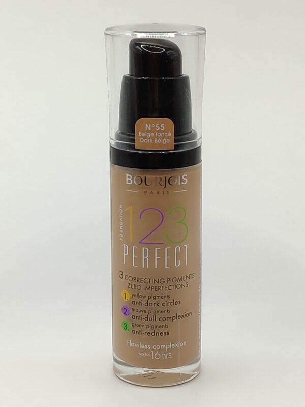Тональный крем bourjois 1.2.3. perfect № 55 темно-бежевый 30 мл