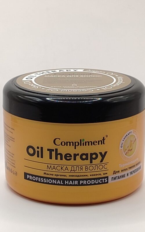 Маска для волос compliment oil therapy для всех типов волос питание и укрепление 500 мл