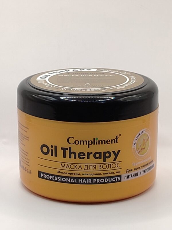 Маска для волос compliment oil therapy для всех типов волос питание и укрепление 500 мл