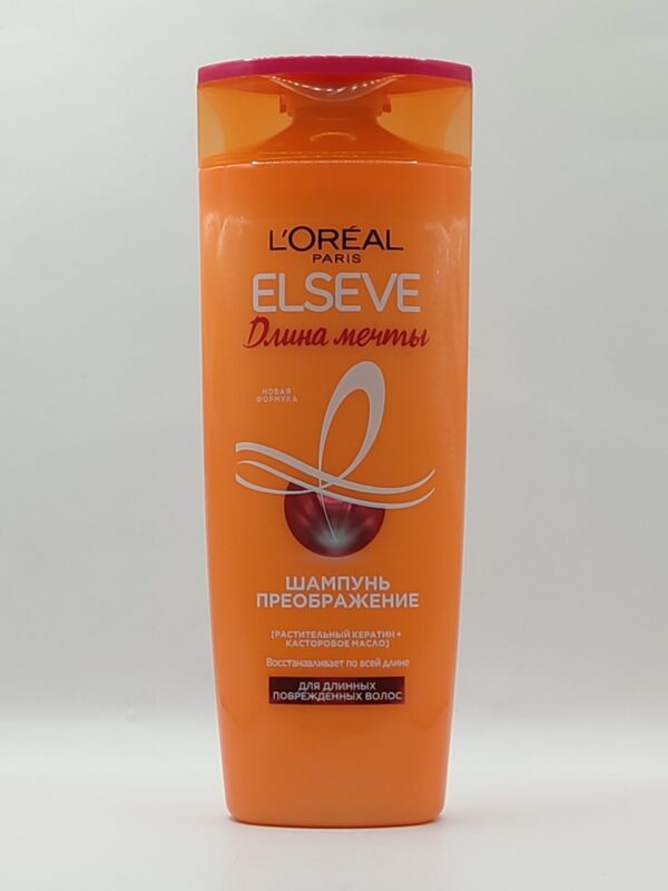 Шампунь для длинных и поврежденных волос l`oreal paris elseve длина мечты с кератином 400 мл