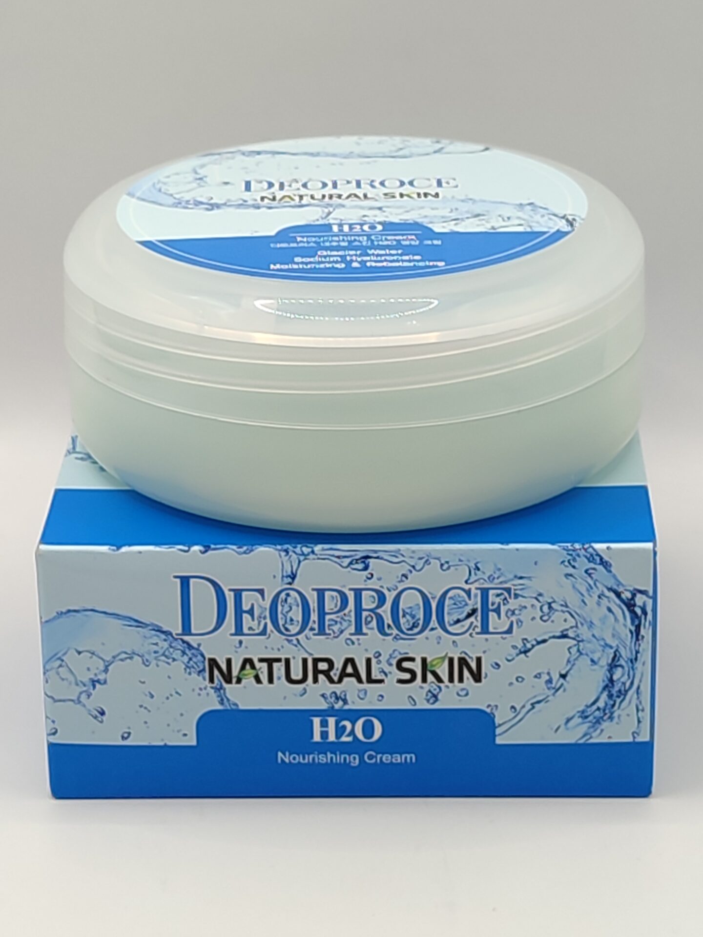 Питательный крем для лица с ледниковой водой deoproce natural skin h2o nourishing cream. 100гр.