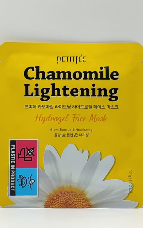 Гидрогелевая осветляющая маска для лица petitfee chamomile lightening hydrogel face mask 32 г