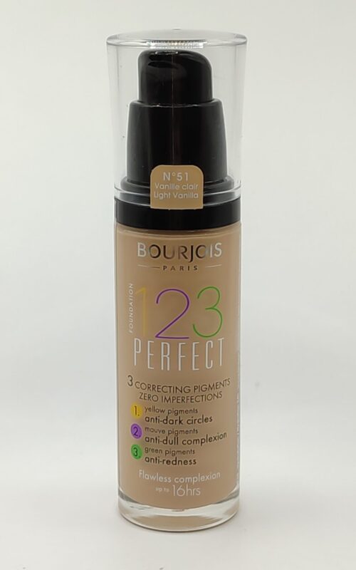 Тональный крем bourjois 1.2.3. perfect № 51 слоновая кость 30 мл