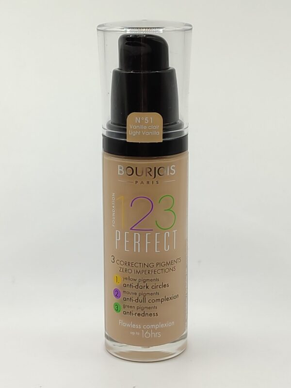 Тональный крем bourjois 1.2.3. perfect № 51 слоновая кость 30 мл