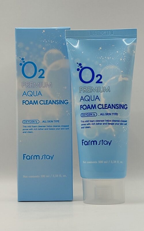 Кислородная пенка для умывания farmstay o2 premium aqua foam cleansing. 100мл
