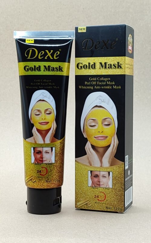 Маска-пленка с золотом против морщин dexe gold collagen peel-off mask. 120мл