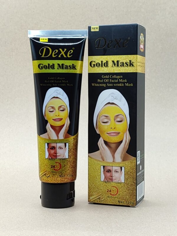 Маска-пленка с золотом против морщин dexe gold collagen peel-off mask. 120мл