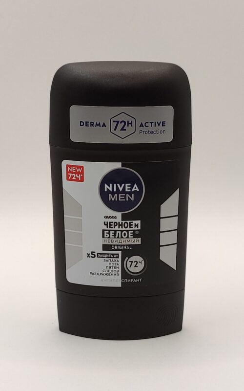 Дезодорант-антиперспирант стик nivea черное и белое 50 мл