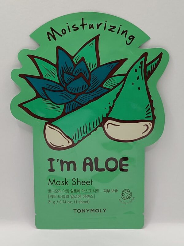 Тканевая маска для лица tony moly i’m real aloe mask sheet moisturizing