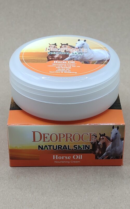 Питательный крем для лица и тела с лошадиным жиром deoproce natural skin horse oil nourishing cream. 100мл