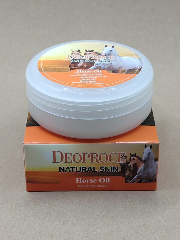 Питательный крем для лица и тела с лошадиным жиром deoproce natural skin horse oil nourishing cream. 100мл