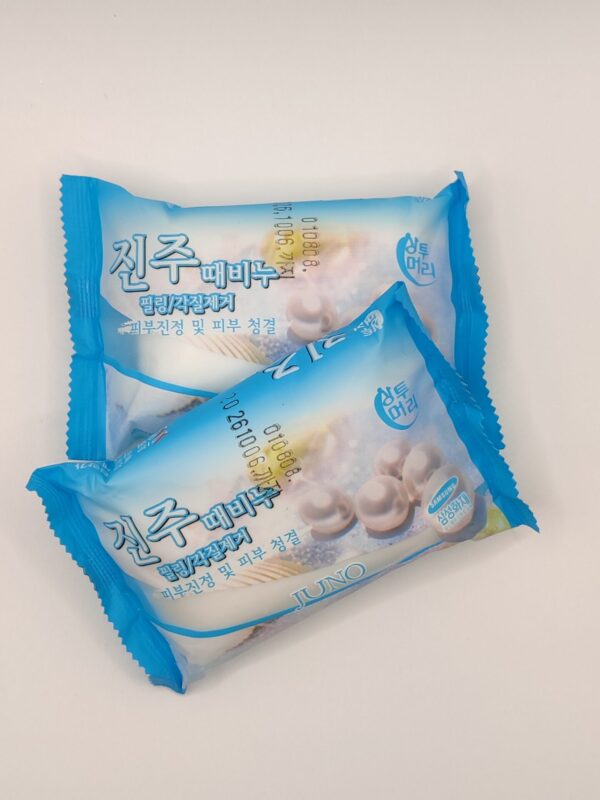 Мыло для лица и тела с экстрактом жемчуга juno peeling soap pearl, 150г.