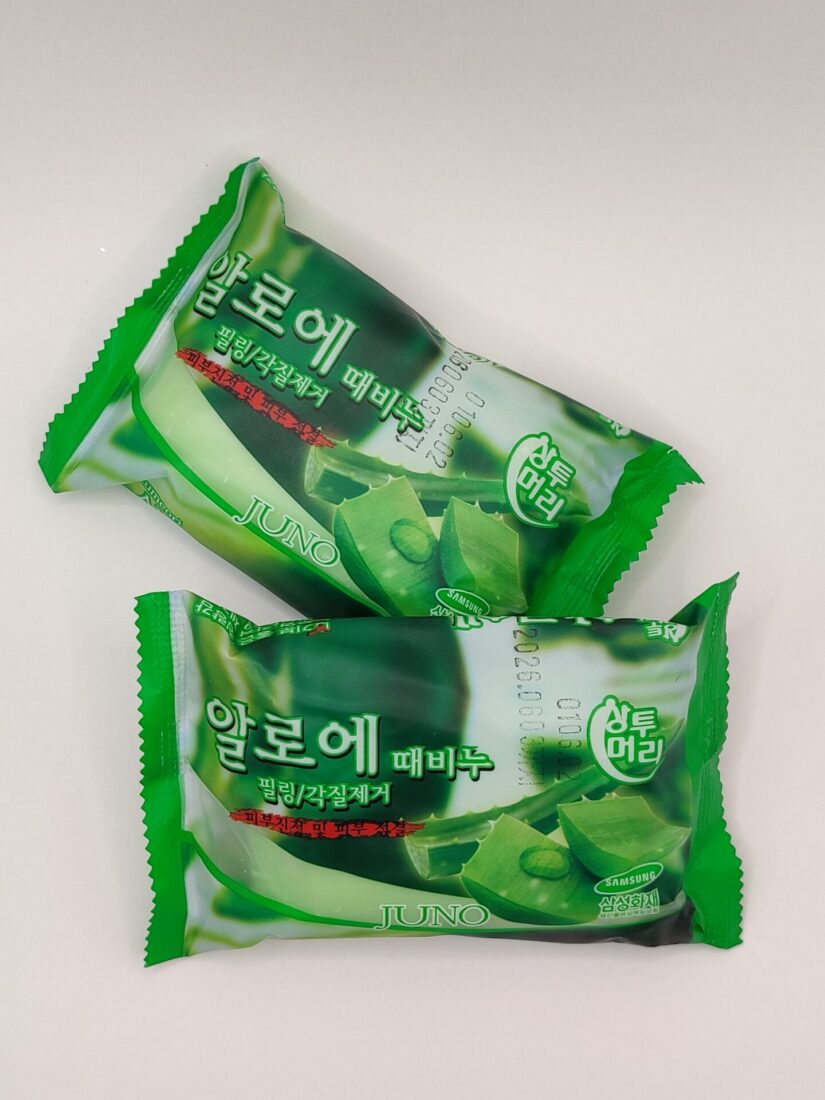 Мыло juno aloe, с отшелушивающим эффектом, увлажняющее 150 г