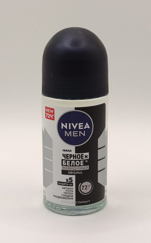 Дезодорант шариковый nivea невидимая защита для черного и белого мужской 50мл