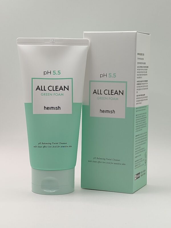 Мягкая очищающая пенка heimish ph 5.5 all clean green foam 150 мл