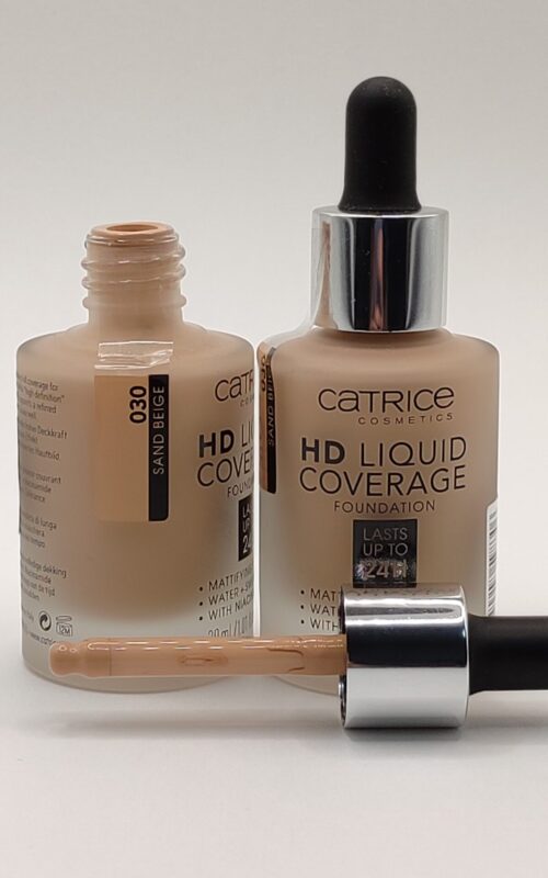 Тональная основа catrice hd liquid coverage foundation, 030 sand beige песочный 30мл