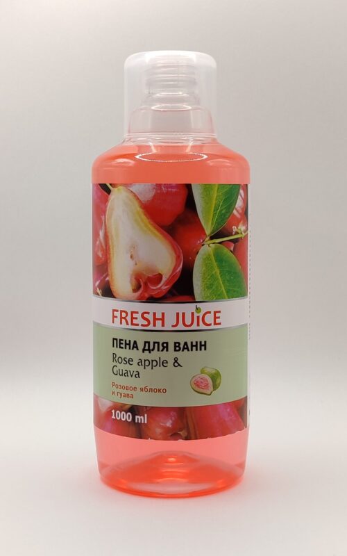 Пена для ванн fresh juice rose apple & guava розовое яблоко и гуава 1000 мл