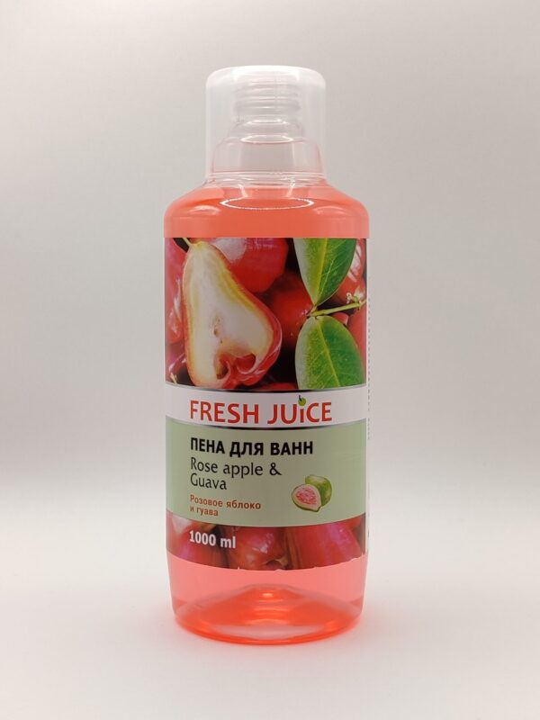 Пена для ванн fresh juice rose apple & guava розовое яблоко и гуава 1000 мл