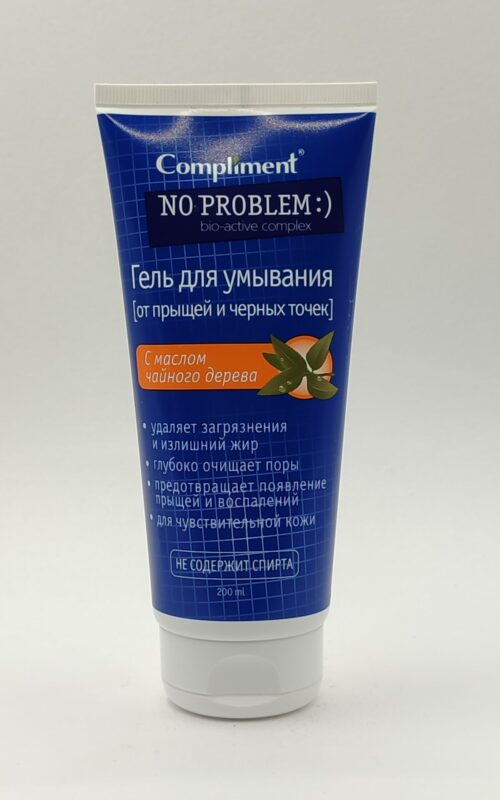 Гель для умывания с маслом чайного дерева compliment no problem. 200мл