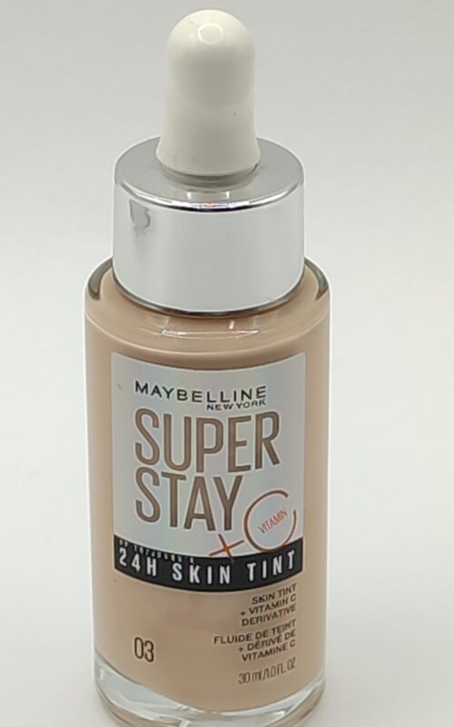 Стойкий тональный флюид для лица maybelline new york super stay 24h skin tint с витамином с №03 30 мл