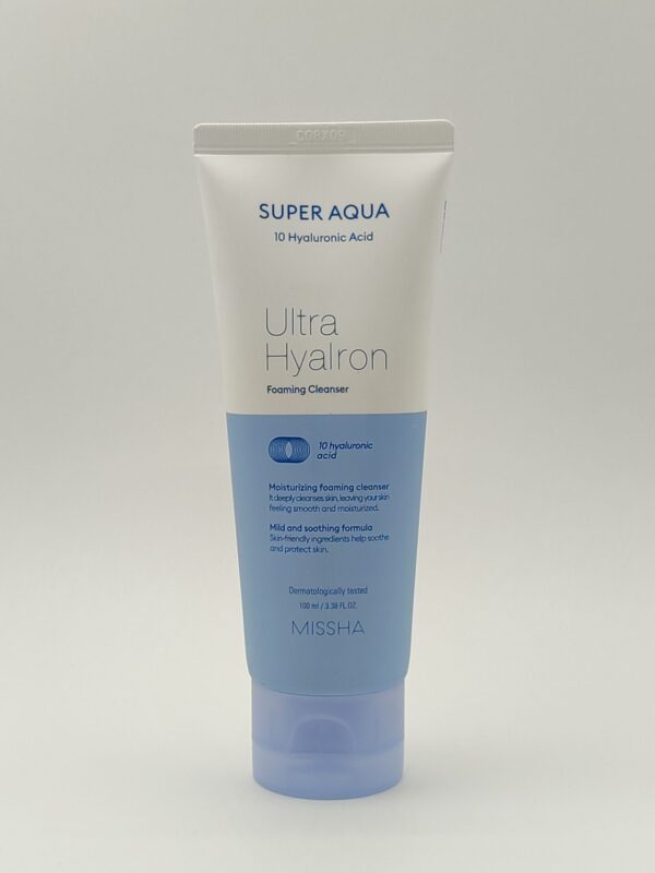 Увлажняющая пенка для умывания missha super aqua ultra hyalron cleansing foam. 200мл