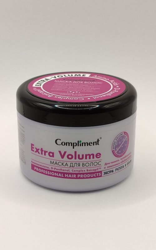 Маска для объёма волос compliment extra volume экстра густота и объём. 500 мл