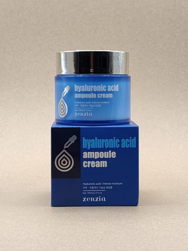 Увлажняющий крем с гиалуроновой кислотой для лица zenzia hyaluronic acid ampoule cream. 70мл