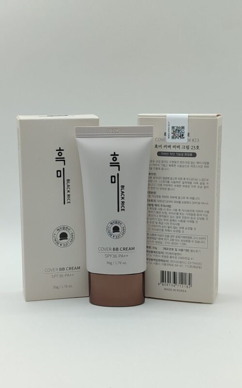 Bb крем с экстрактом черного риса увлажняющий black rice cover bb cream spf36 pa++, тон 23, 50 гр