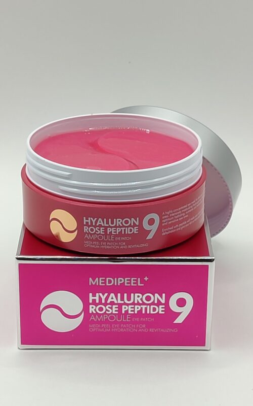 Гидрогелевые патчи с экстрактом розы и пептидами hyaluron rose peptide 9 ampoule eye patch medi-peel. 60шт