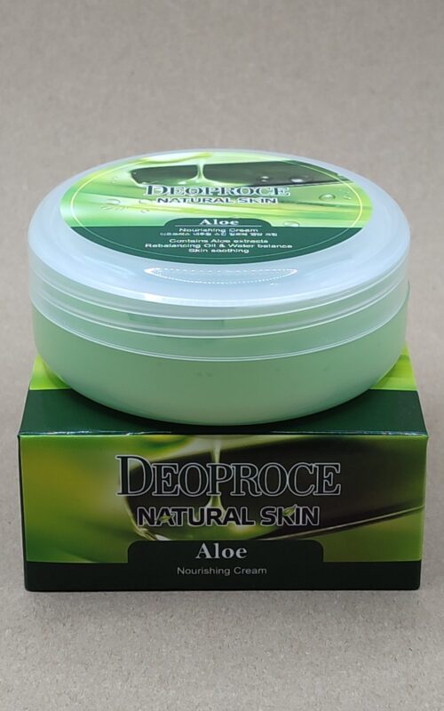 Питательный крем для лица и тела с экстрактом алоэ deoproce natural skin aloe nourishing cream. 100мл